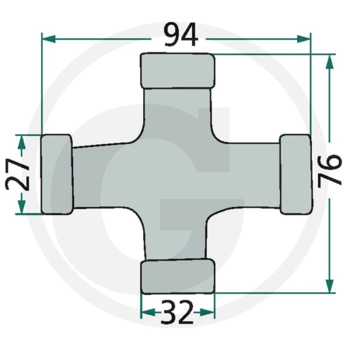 Weasler Jgo. forma de cruz. F248, AW35-80°