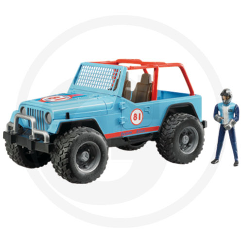 Jeep todoterreno de juguete + piloto. Juguetes Bruder para niños