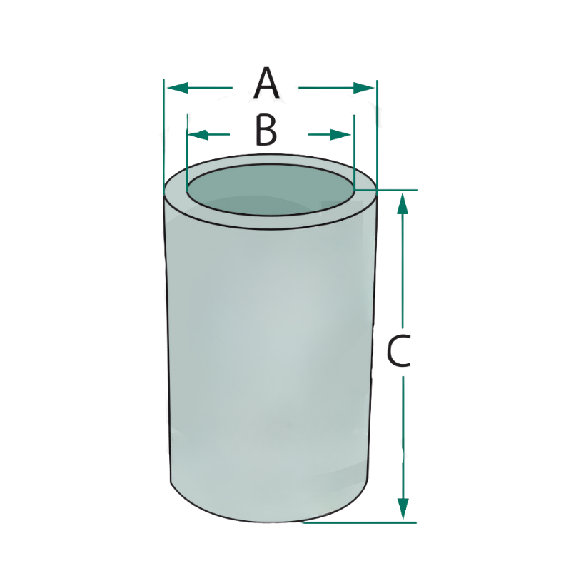 casquillo reductor tercer punto plano